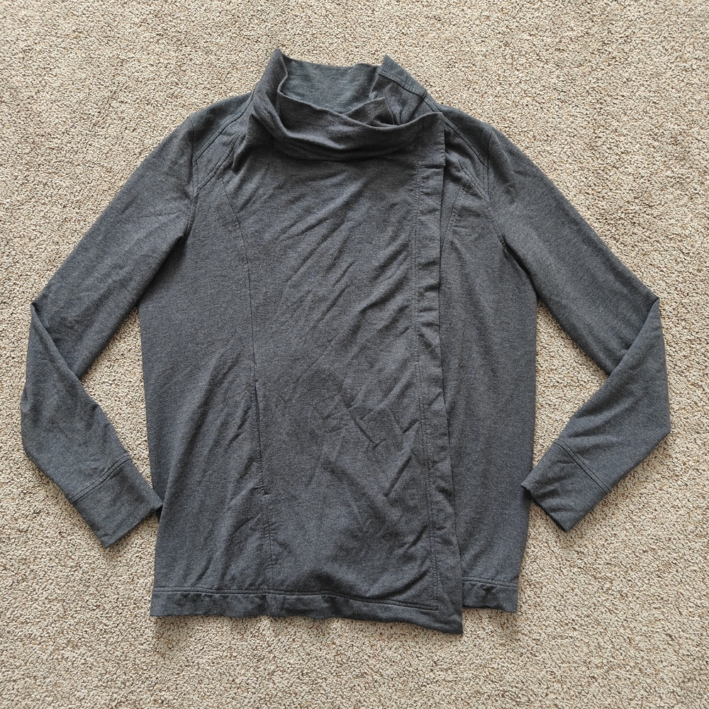 Lululemon Athletica Womens Coast Wrap Heathered Dark Gray Mod Jacket 12 - Picture 2 of 12